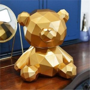 簡約幾何熊 存錢筒